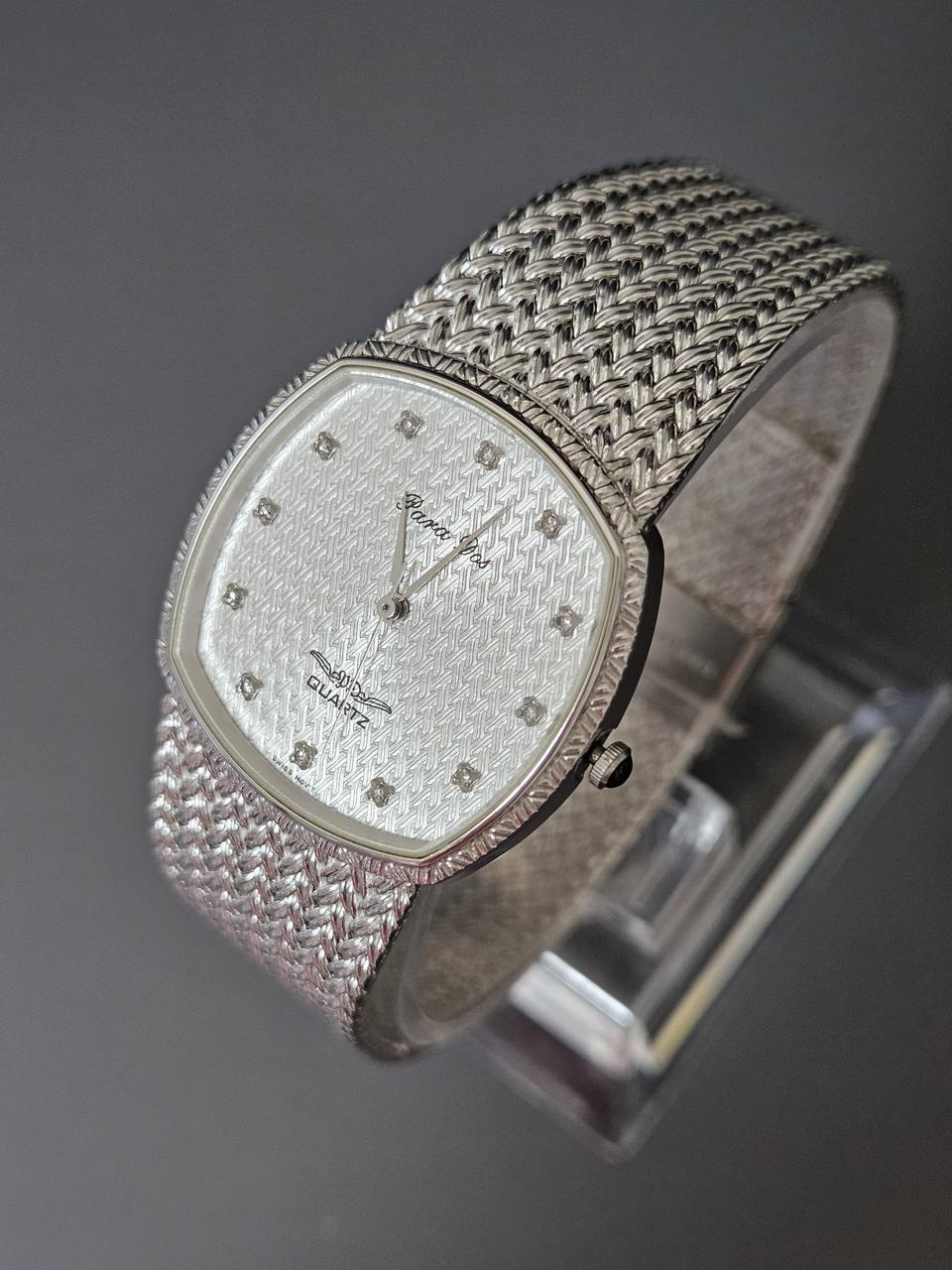 Para dos 남녀공용 보석백통 메탈 시계