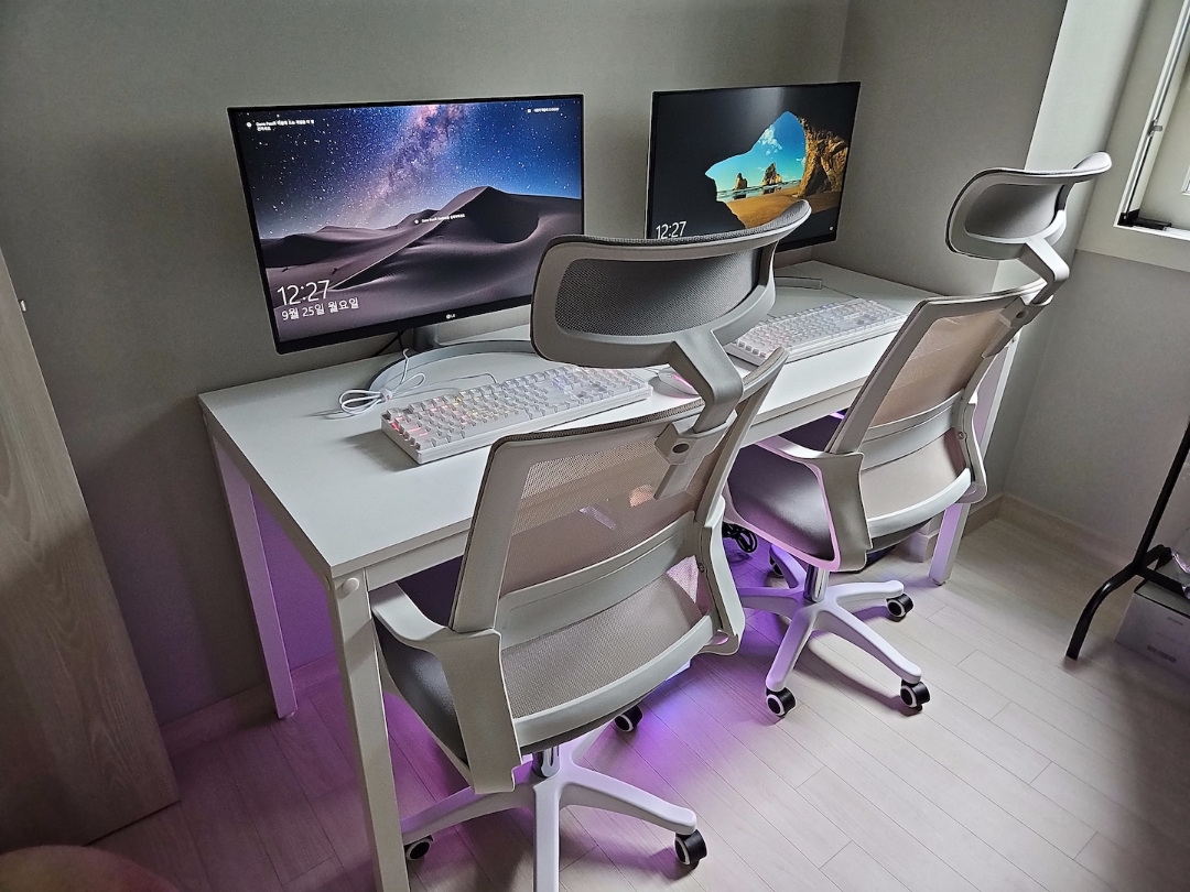 ✨전국최저가✨올블랙 올화이트 원목 철제 컴퓨터 게이밍 테이블 식탁 책상
