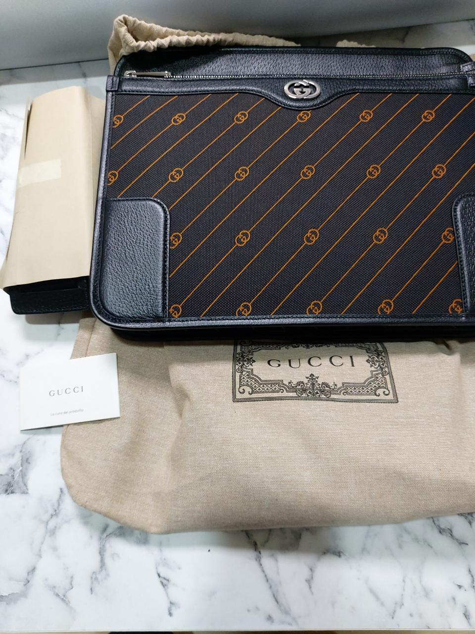 구찌(GUCCI) 인터로킹 G 자카드 패브릭 블랙 오렌지 팝니다