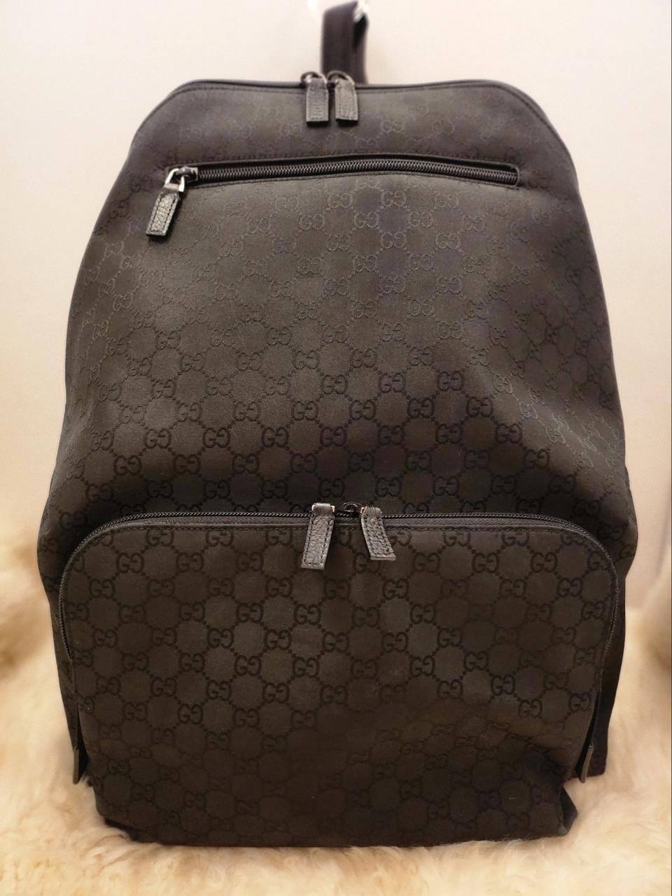 구찌 자가드 블랙 공용 백팩 상태A(정품)