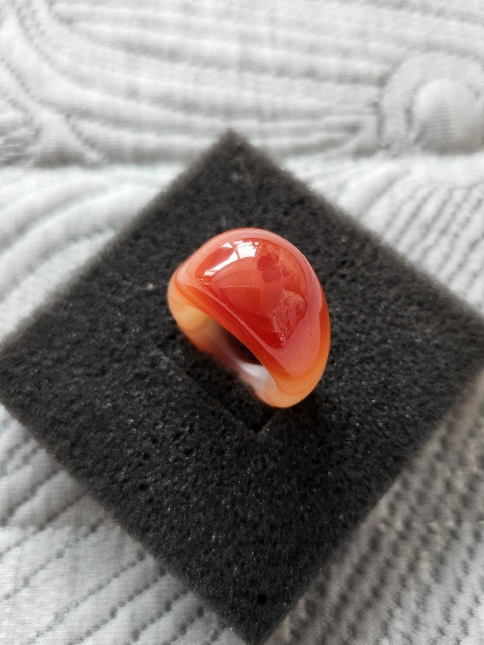 레드 마노 원석반지