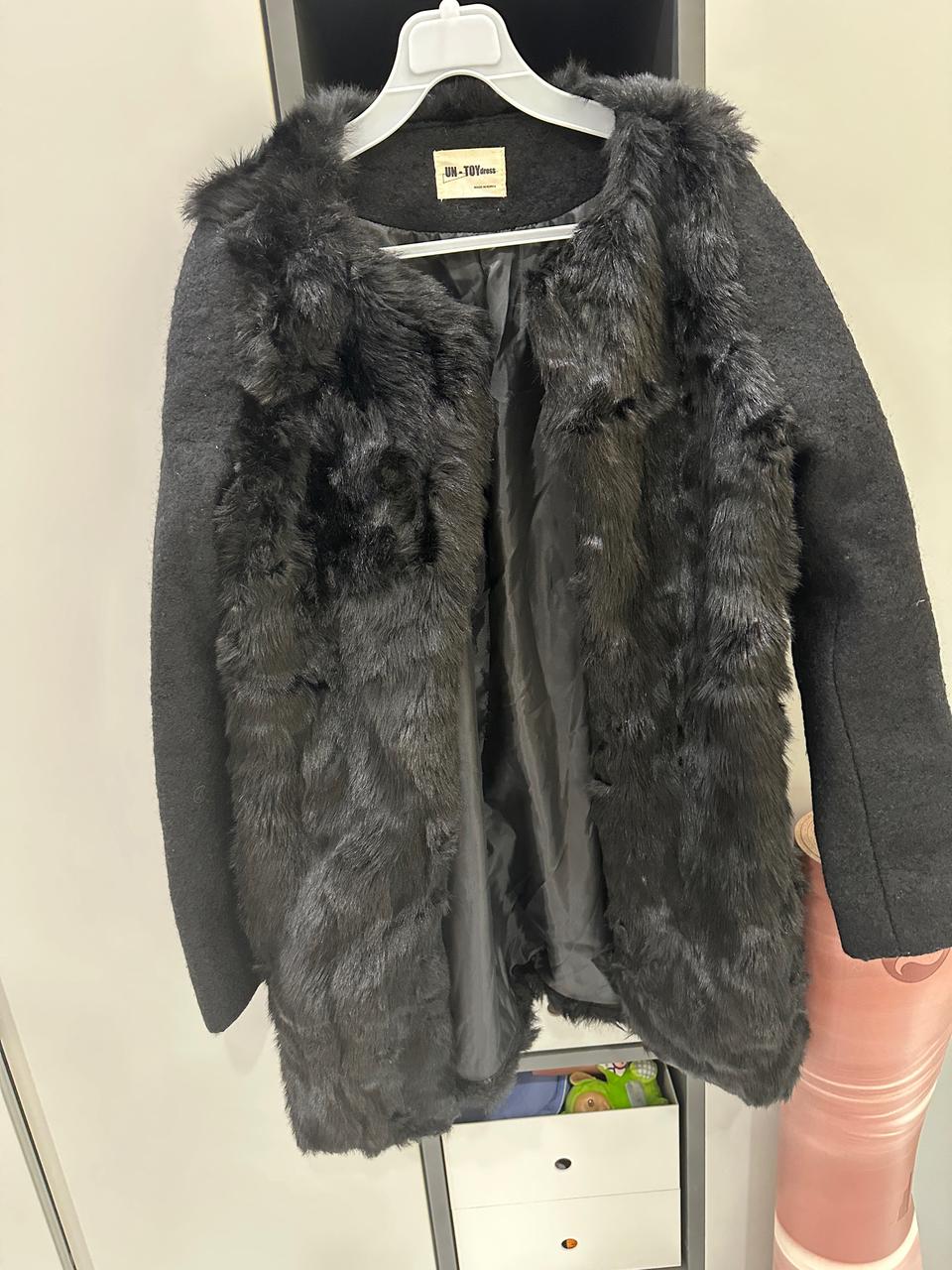 토끼털 인조퍼 자켓
