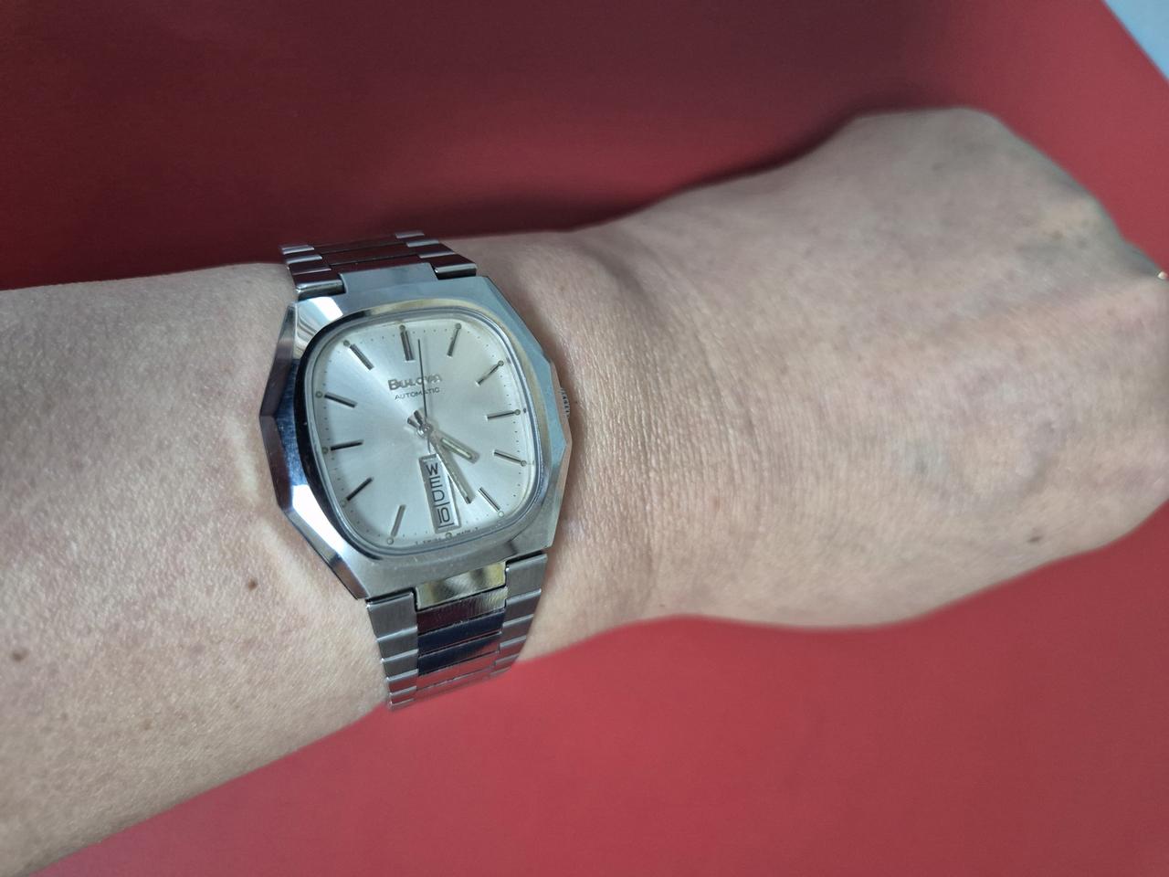 빈티지 부로바 남성용 자동메탈 시계 /SWISS