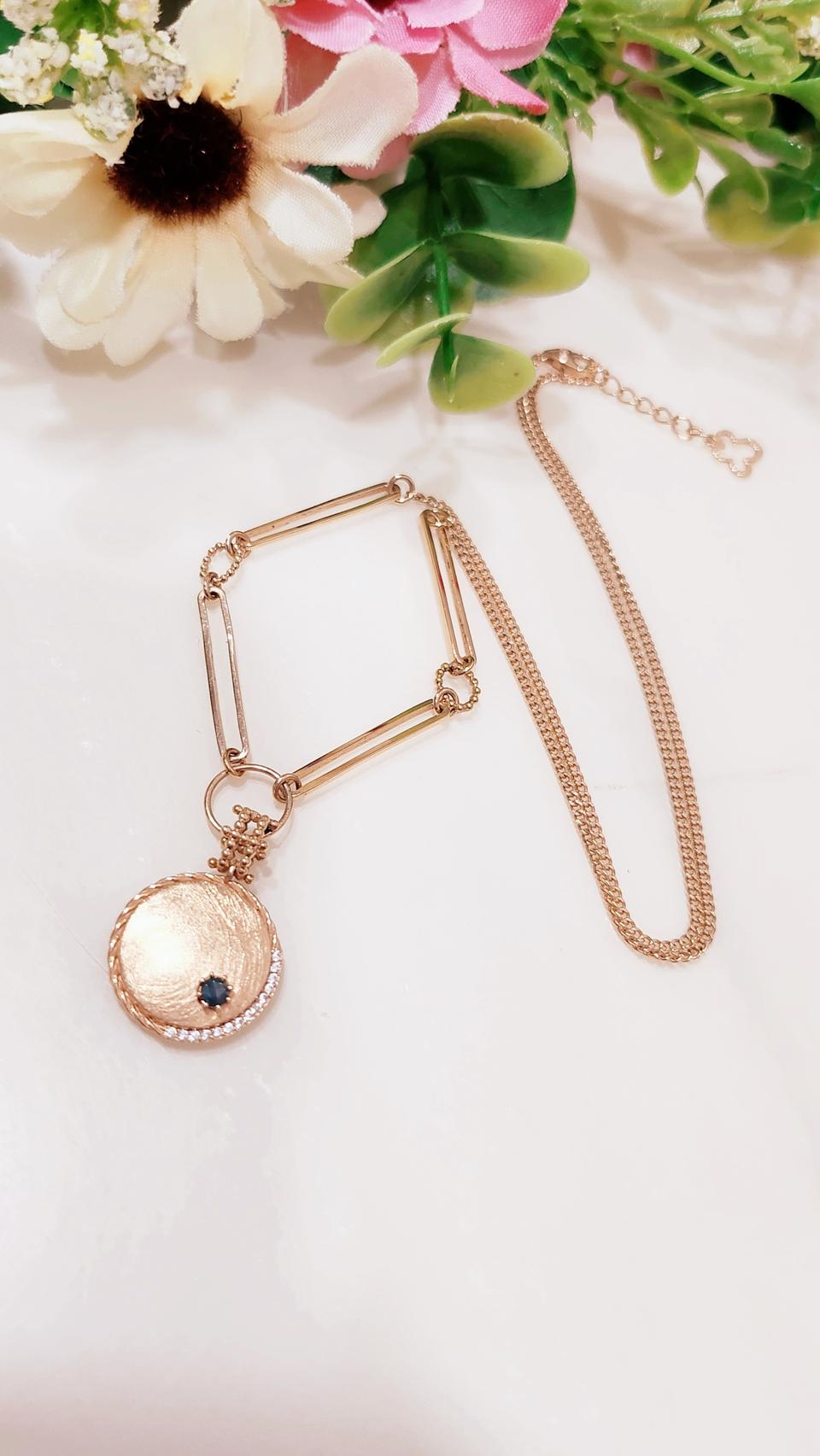 @정리가@ 18k 다이아 스지 무광 목걸이