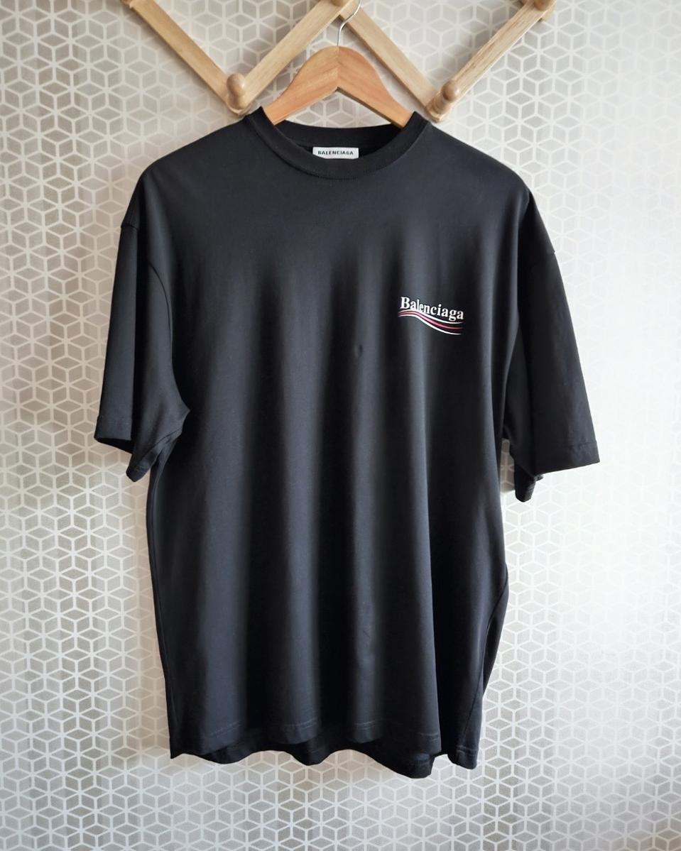 발렌시아가 웨이브 로고 반팔