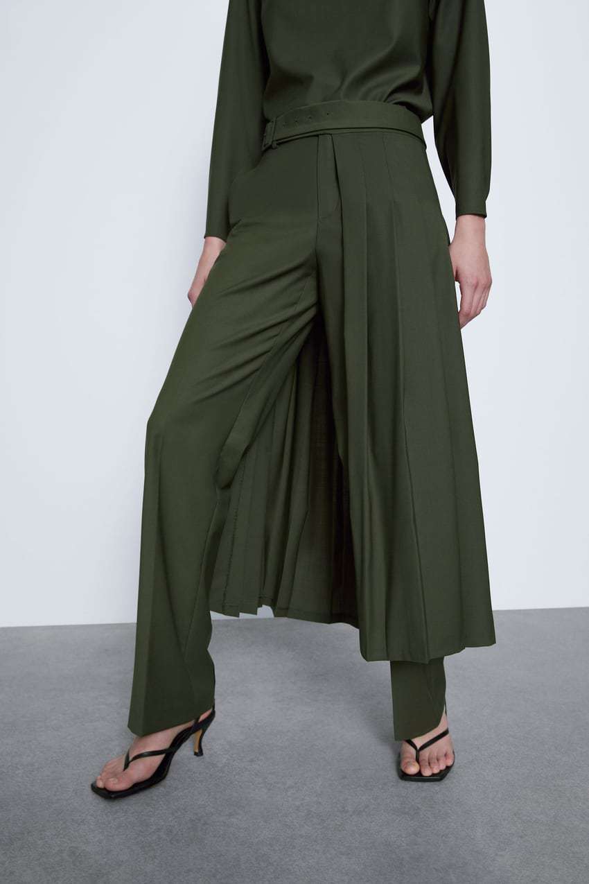 자라 ZARA 팬츠 플리츠 랩 스커트 S