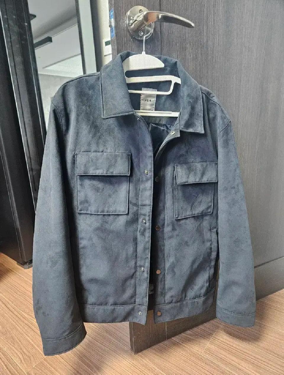 HUM 스웨이드 자켓 네이비