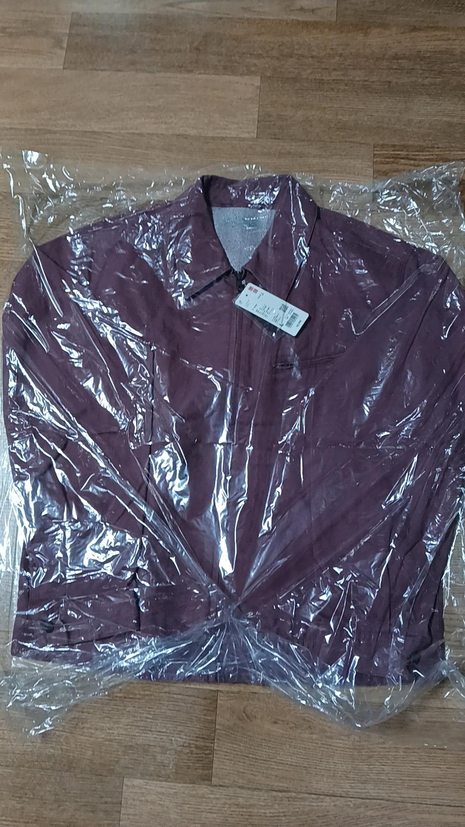 유니클로 집업 블루종 퍼플L