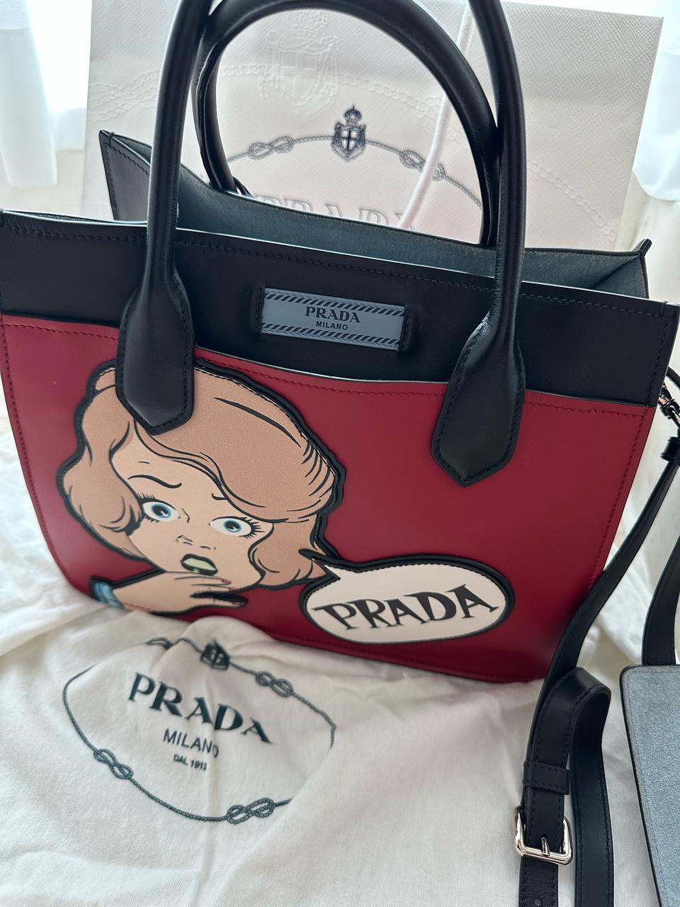 정품 프라다 핸드백(더스트+쇼핑백)