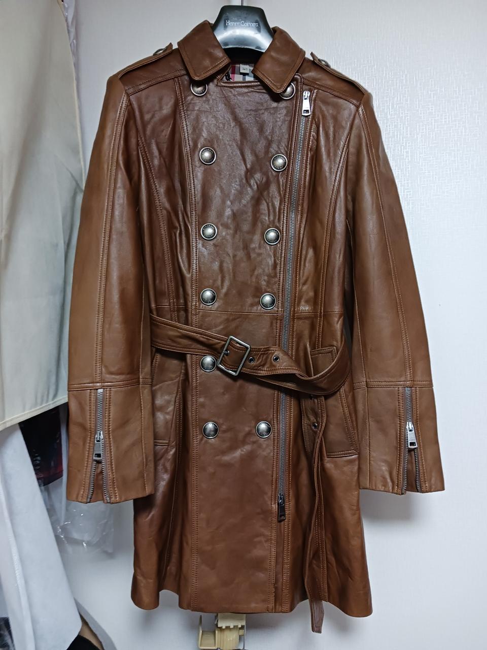 정품) 버버리,  양가죽 더블.트렌치코트