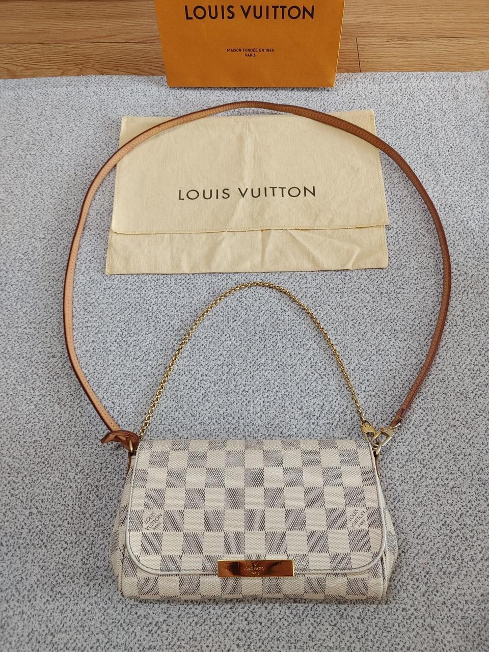 정품 루이비통 다미에 아주르 페이보릿 pm 크로스백