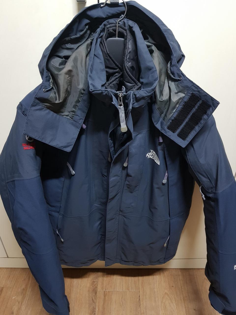 노스페이스 써밋 고어텍스 프로쉘 바람막이 준헤비급 경량패딩세트 100