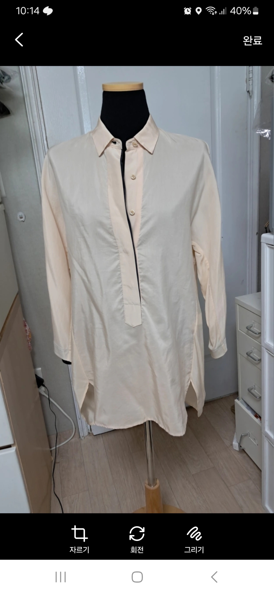 타임 실크 블라우스 셔츠 55