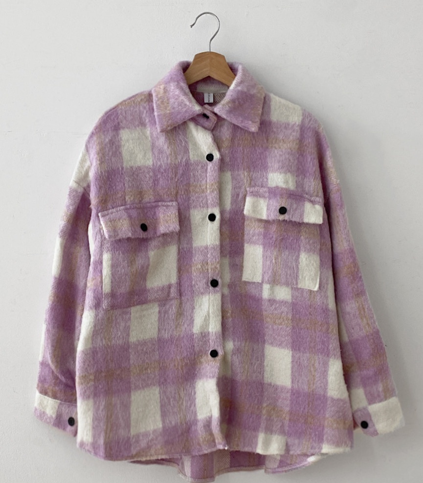 보라색 셔츠자켓