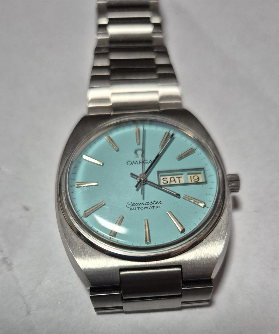 오메가 씨마스터 데이데이트 오토메틱 스카이블루