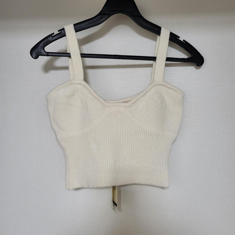 ailla 아이보리 울 캐시미어 뷔스티에