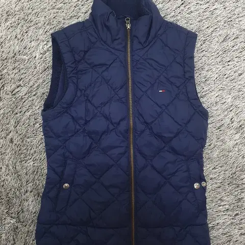 타미힐피거 데님 퀄팅 패디드 집업