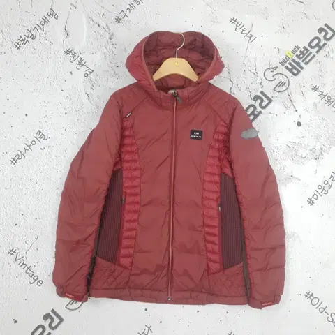 아이더 EIDER 여성 경량 후드 패딩 다크코랄 3400113