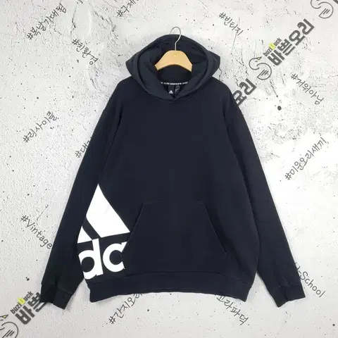 아디다스 ADIDAS 퍼포먼스 기모 오버핏 후드티 블랙 2300106