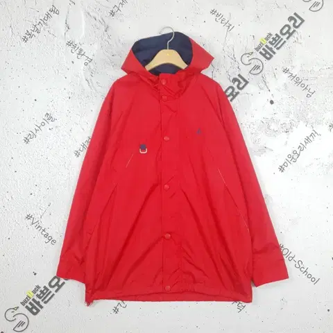 빈폴 스포츠 레이싱팀 바람막이 후드 자켓 레드 3800111