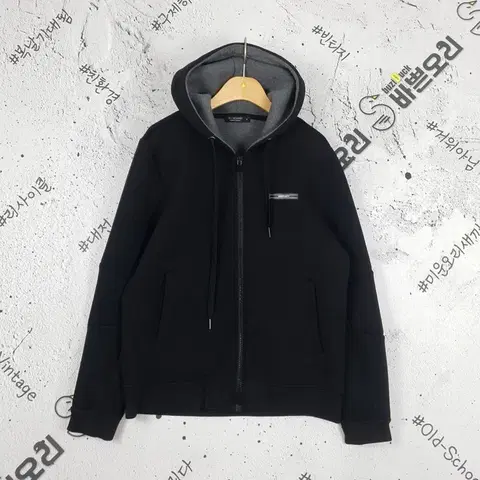 TBJ NEARBY 후드 집업 블랙 그레이 2300113