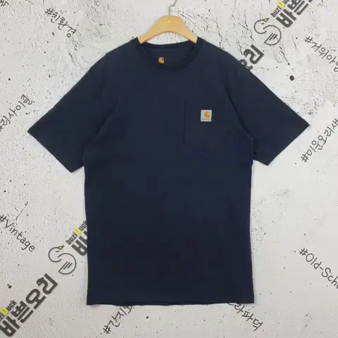 칼하트 CARHARTT 포켓 반팔 티 빈티지 네이비 M 1000054