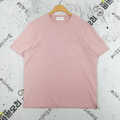 에디션 EDITION 포켓 반팔 티 라이트 핑크 1000029