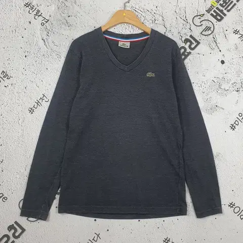 라코스테 LACOSTE V 롱슬리브 긴팔 티 빈티지 차콜 2100043
