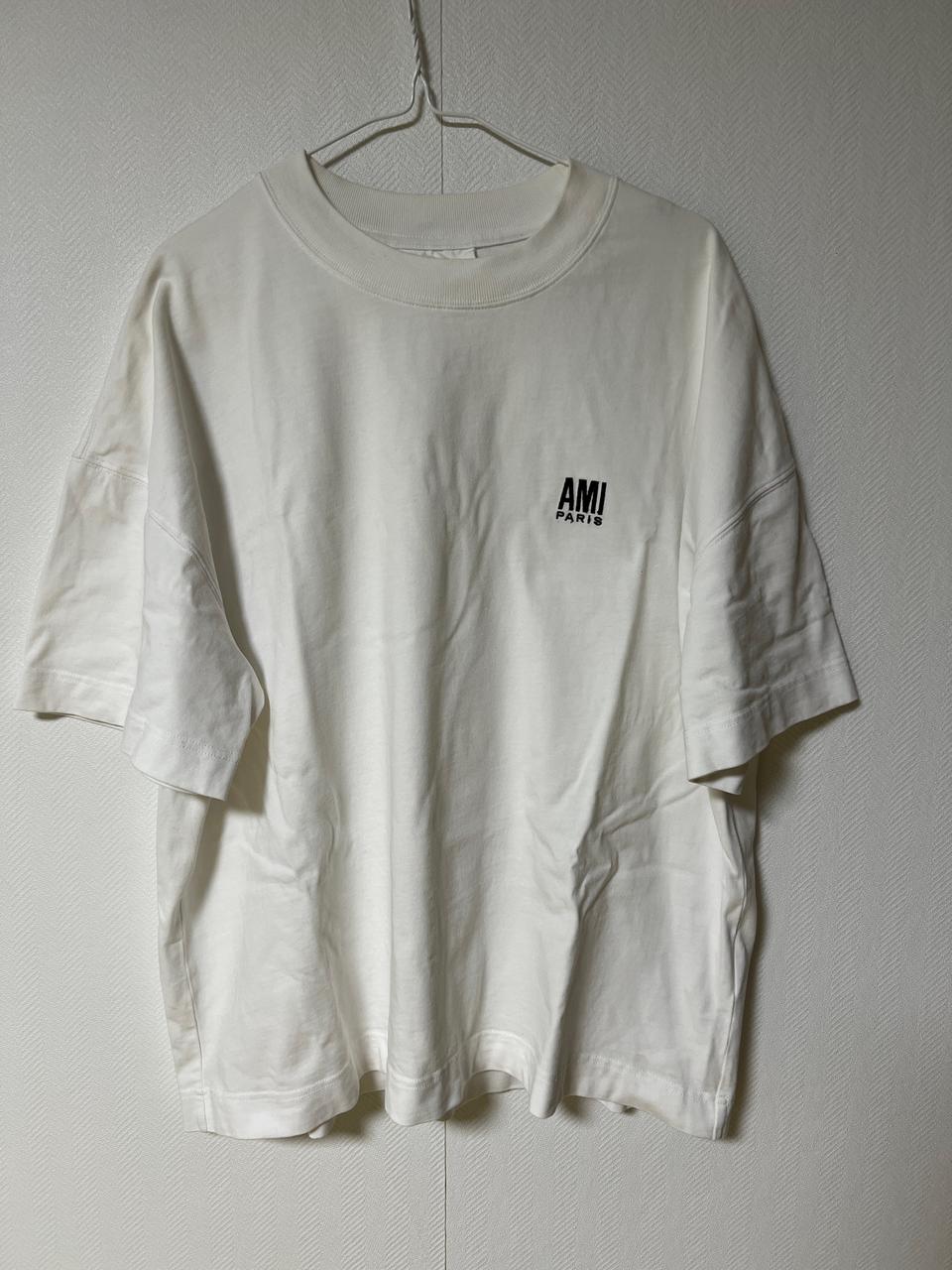아미 파리스 자수로고 오버핏 반팔 티셔츠 m