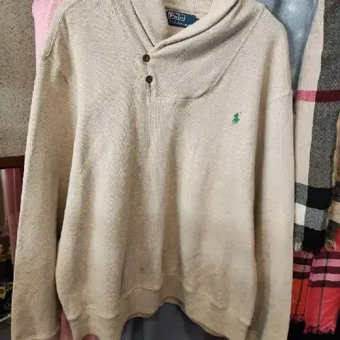 2XL)폴로 빅사이즈 숄카라 맨투맨