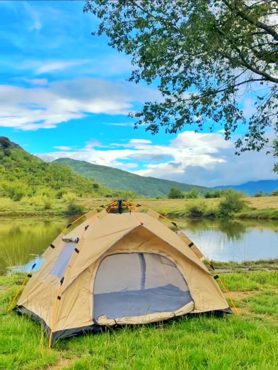 [새상품] 2도어 원터치 텐트(3~4인용)