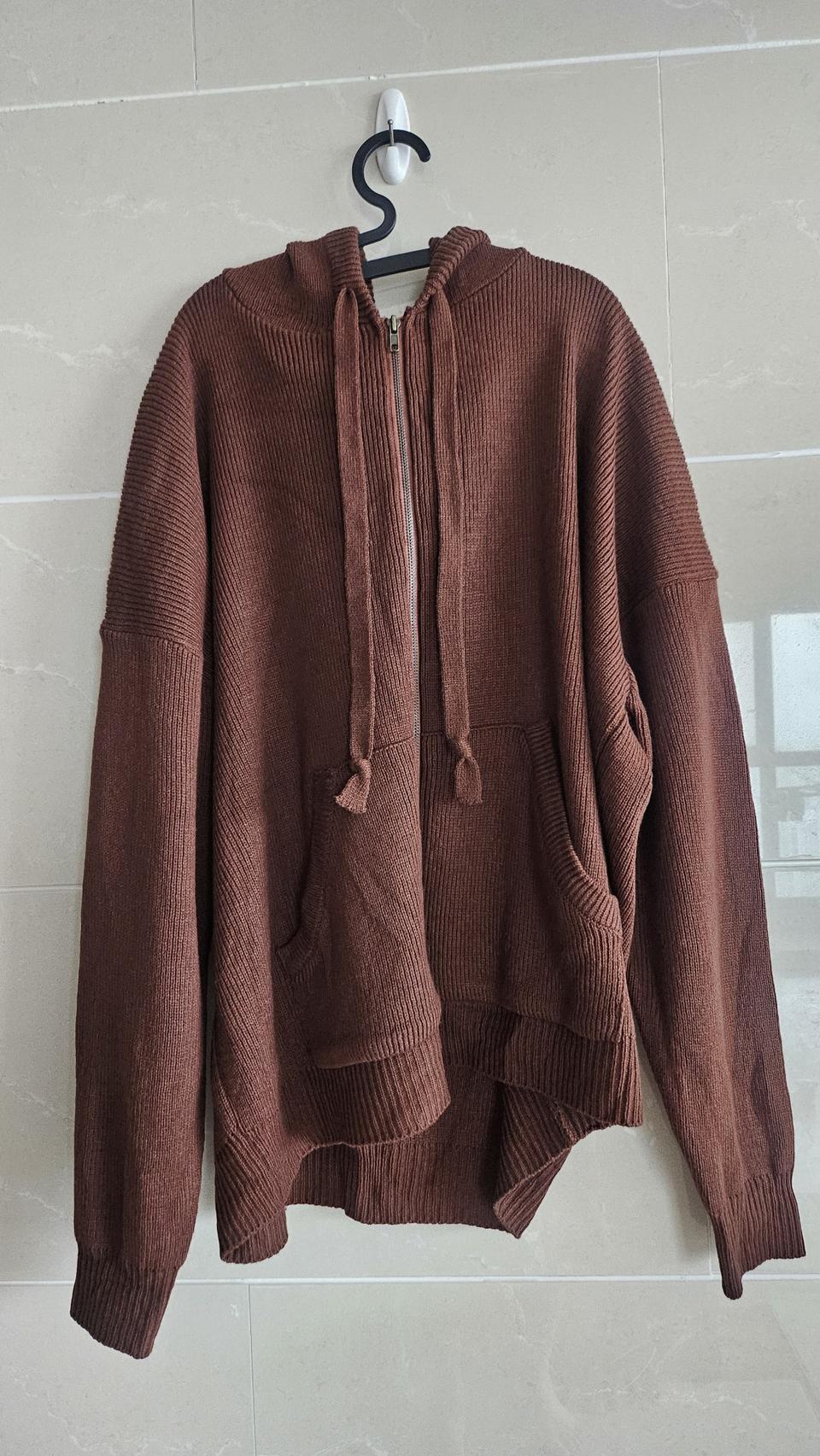 블루버켓 후드니트 가디건