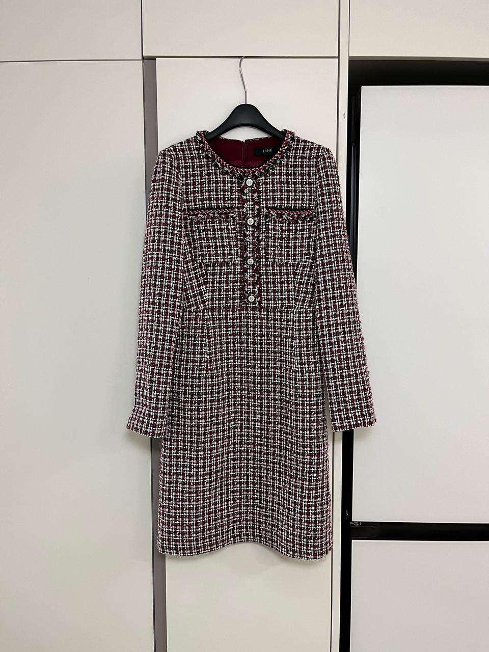 라인 트위드 원피스