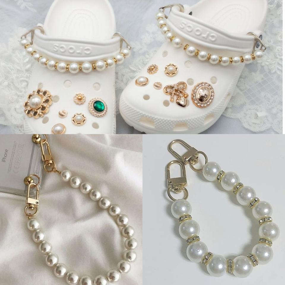 진주 큐빅 크록스 지비츠, 폰 스트랩