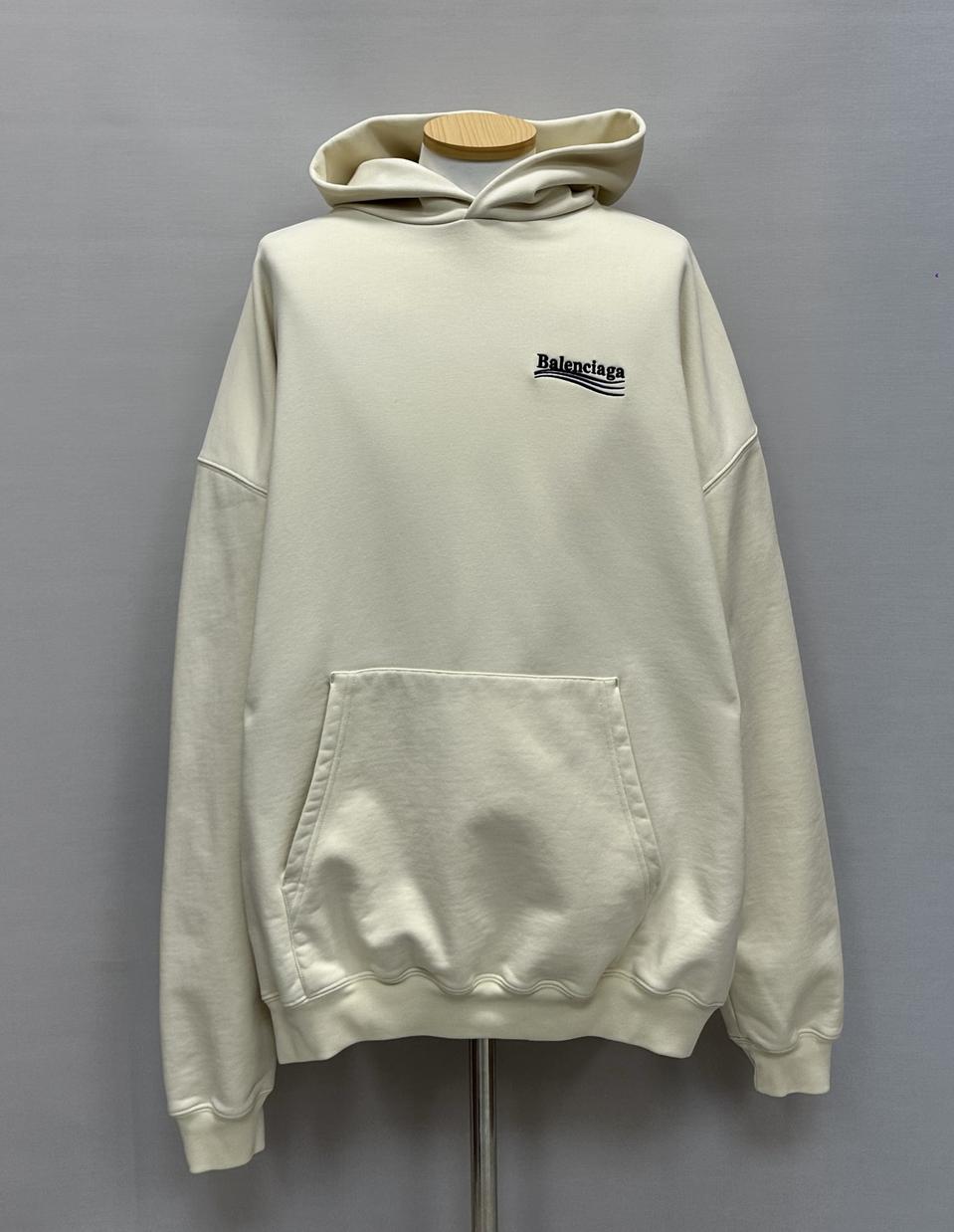 발렌시아가 로고 자수 오버핏 후드티 ( 115~120 )