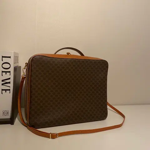 CELINE / 빈티지 셀린느 브라운 마카담 브리프케이스 / 투웨이백