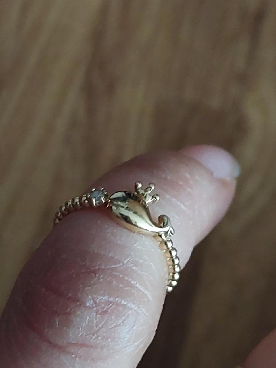 14k 골드  왕관고래 루비 반지 3호