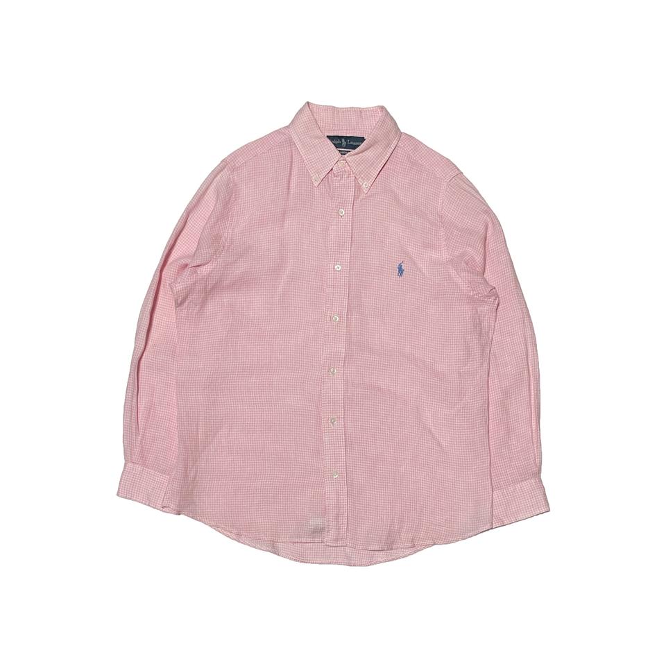 폴로 랄프로렌 핑크 체크 셔츠
