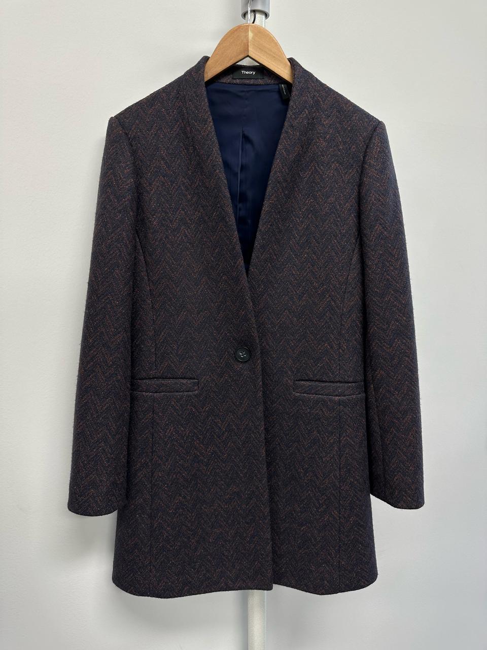 띠어리 카라리스 쉐브론 코트