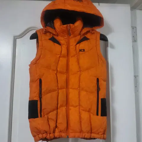 k2 여성 오리털 패딩 조끼 덕다운 후드 집업 자켓 베스트 여자 90