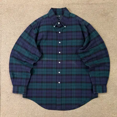 (정품) 폴로 90s 블랙와치 체크셔츠 [L]