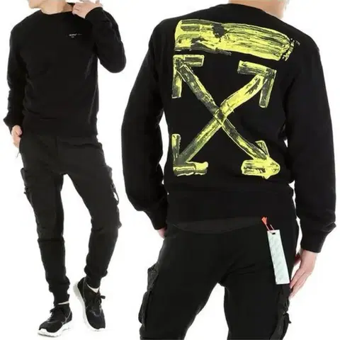 오프화이트 애로우 맨투맨 m