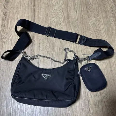 프라다 리나일론 테수토 호보백 체인백 정품