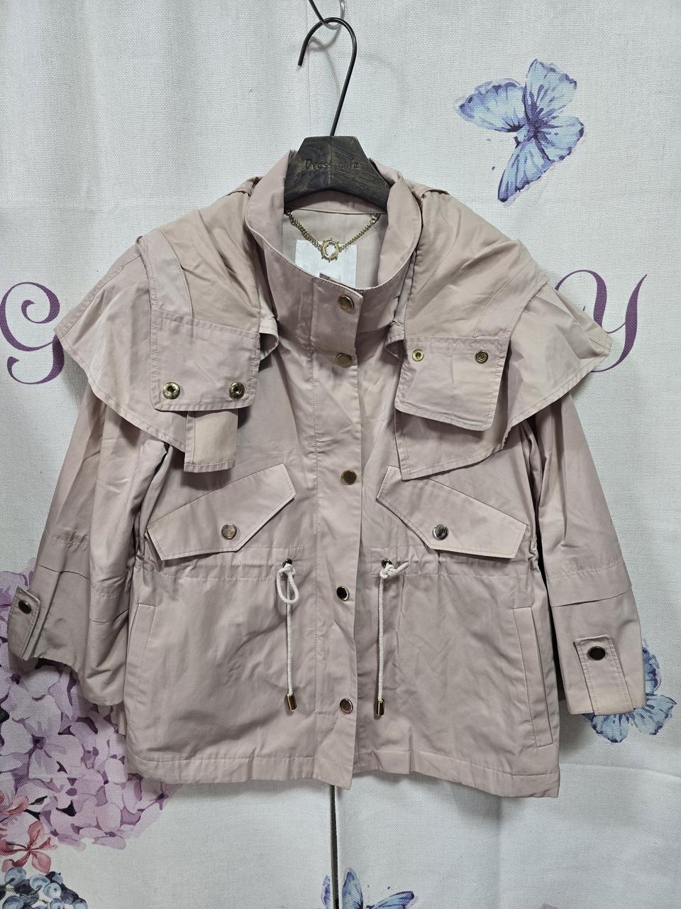 레니본 베이지 케이프 후드점퍼55