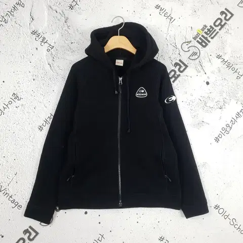 아이더 EIDER 뽀글이 집업 후리스 후드 니트 블랙 2400078