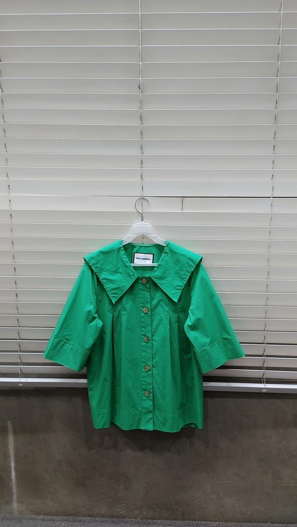 칼라거펠트 세일러 면남방블라