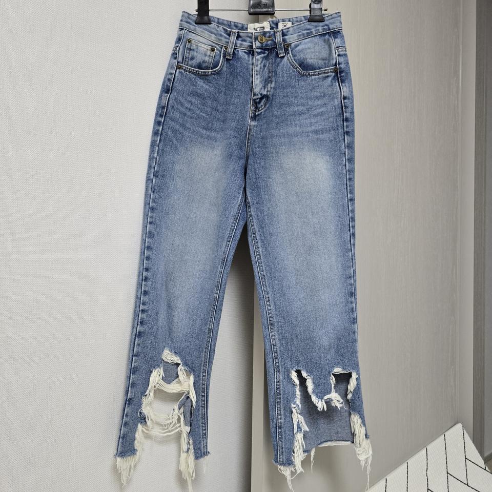 여자 청바지 밑단 수술 청바지 S사이즈