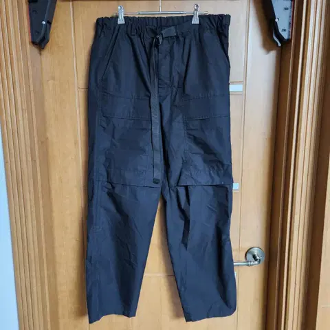 준지 블랙 벨트 팬츠 48