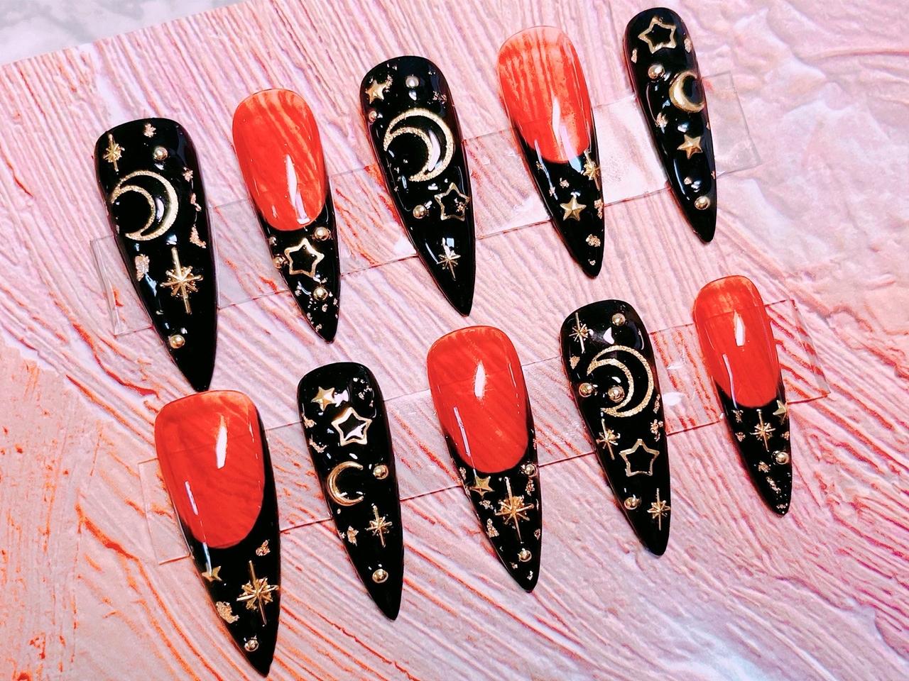 별밤 스틸레토 네일 (L)