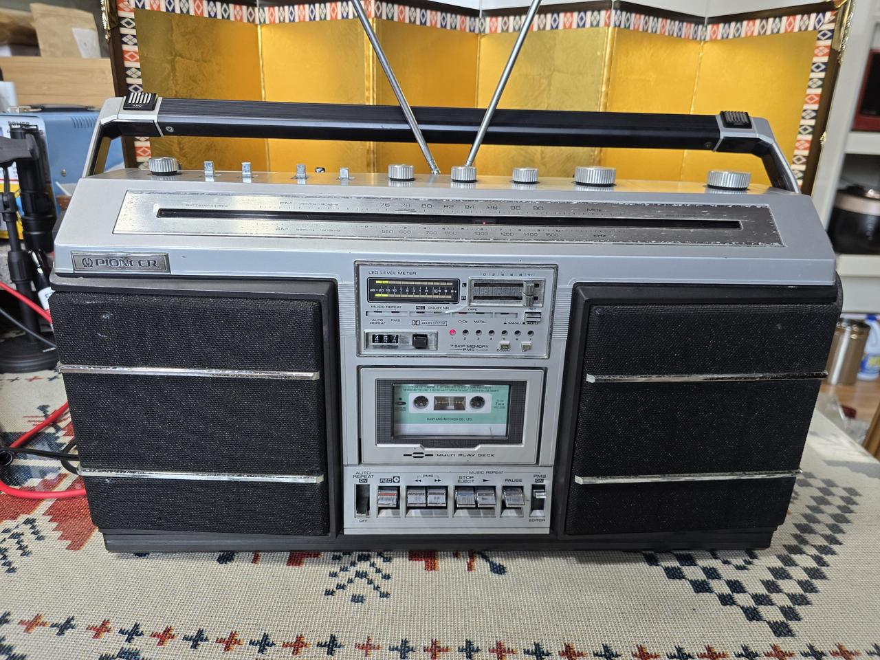 빈티지 파이오니아 SK-95 FM.AM 라디오 카세트레코더